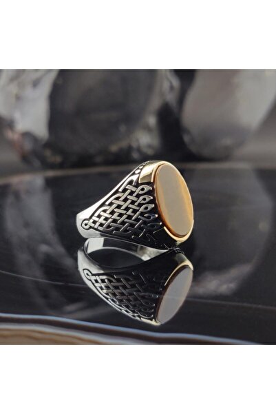 vogutima jewelery&silver by timuçin mavili Erkek Gümüş Yüzük - Sarmaşık Desen...