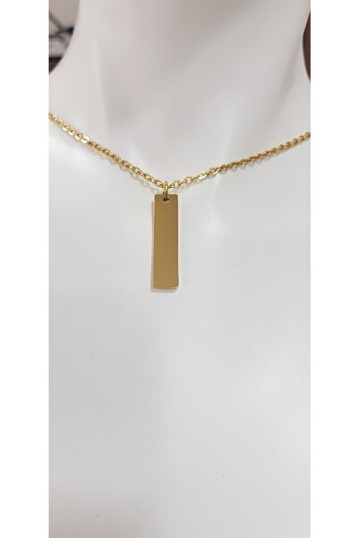 vogutima jewelery&silver by timuçin mavili قلادة من الفولاذ المسطح باللون الأ...