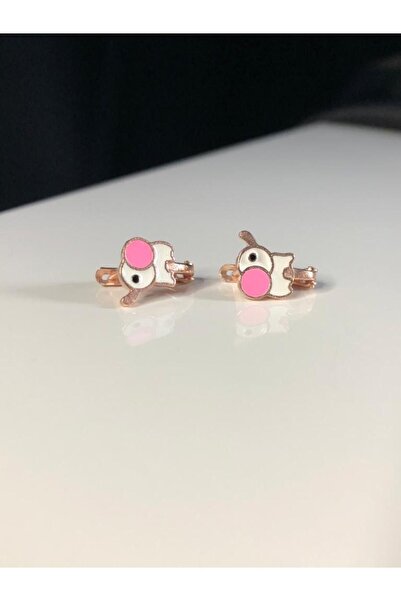 vogutima Kız Çocuk Gümüş Küpe - Mine Işlemeli Sevimli Fil Model Hediyelik Çoc...