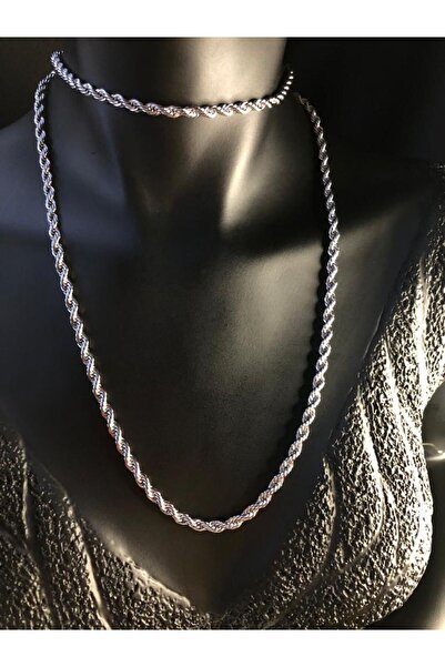 vogutima Women's Steel Necklace - 3mm 70 cm Steel Rope Twist Chain for Lover,...