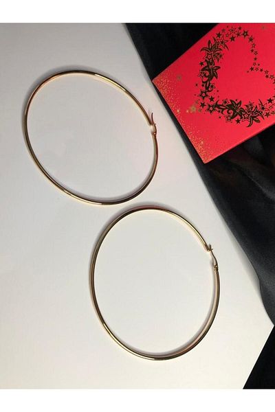 vogutima 8.0mm Yellow Color Hoop Earrings Gift for Lover,Mother,Wife,Friends Steel Earrings