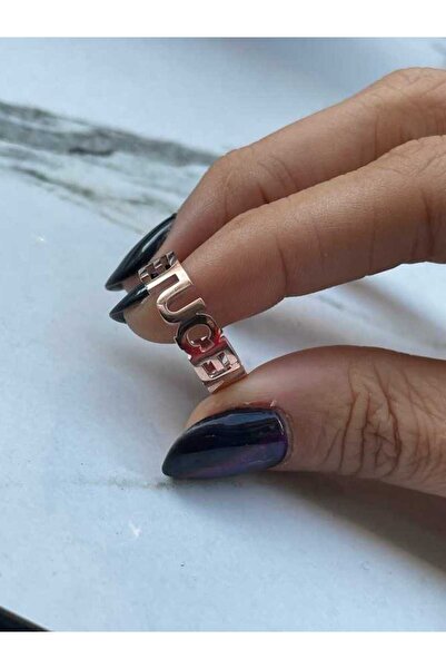 vogutima Kadın Gümüş Yüzük - Tamtur Ikili Isim Kişiye Özel Tasarım • Sevgiliye • Eşe Hediye