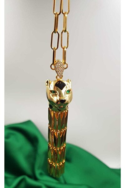 vogutima jewelery&silver by timuçin mavili Jaguar Model Altın Tasarım Panter 1. Sınıf Şık Tasarım Çelik Kolye