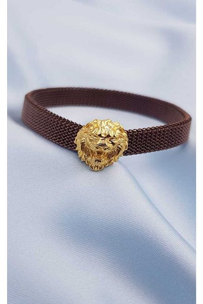 vogutima jewelery&silver by timuçin mavili Lion Head Flexible and Spring Steel Men's Bracelet • Lover • Wife • Gift Bracelet for Father