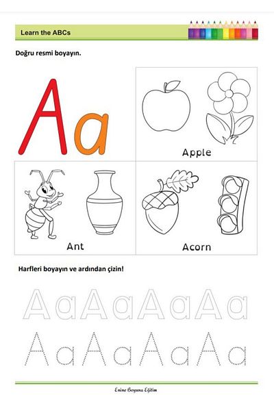 Enine Boyuna Eğitim مجموعة كتب القراءة والكتابة باللغة الإنجليزية - 3 كتب