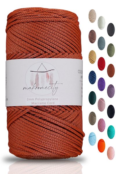 Makromecity Premium 100 gr Πολυεστερικό Μακραμέ Σπάνιο Πλακάκι 2mm - 120 m Supla Σχοινί και Νήματα Τσάντας