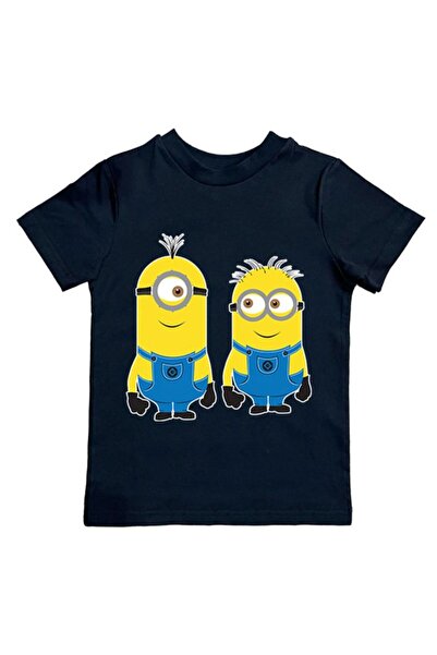 SEDİRLİ Minions Printed Cotton Combed Fabric Summer Children's T-Shirt