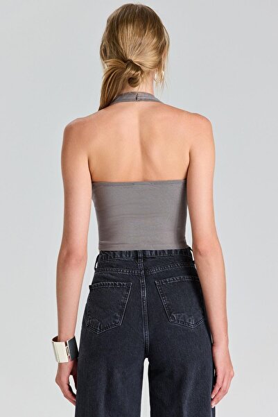 boutiquen 2697 Crop με κορδόνι στο μπροστινό μέρος