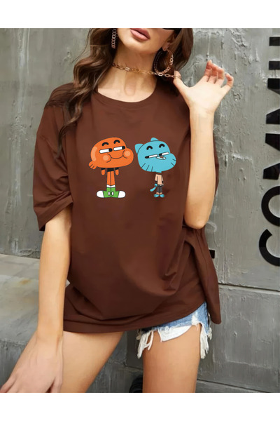 oneagılyazı oversized Μπλουζάκι GUMBALL DESIGN με τύπωμα