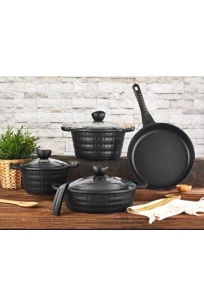 AROW 7 Parça Döküm Tencere Set Bordo