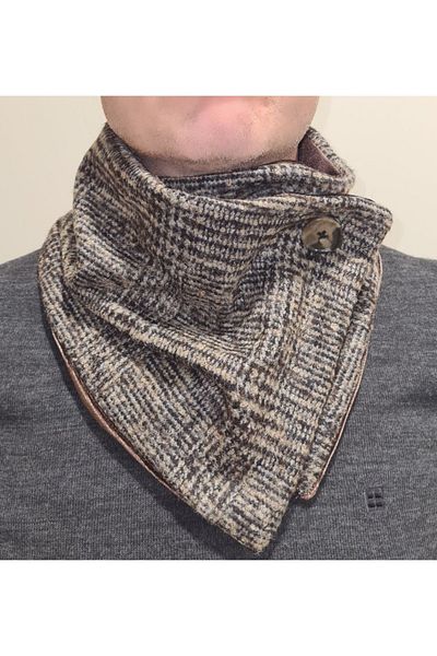 Leylace Winter Italian Wool Men's neck collar 20