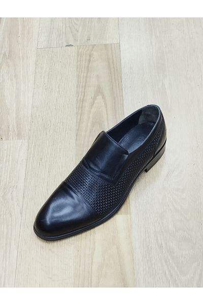 Franco Men's Seasonal Shoes - Genuine Leather and Rubber Sole, Laceless