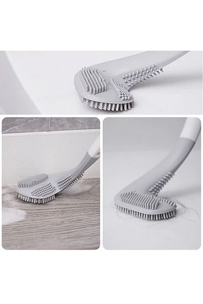 Welta Golf Design Silicone Kitchen And Bathroom Toilet Bowl Cleaning Brush And Wall Holder Hook
