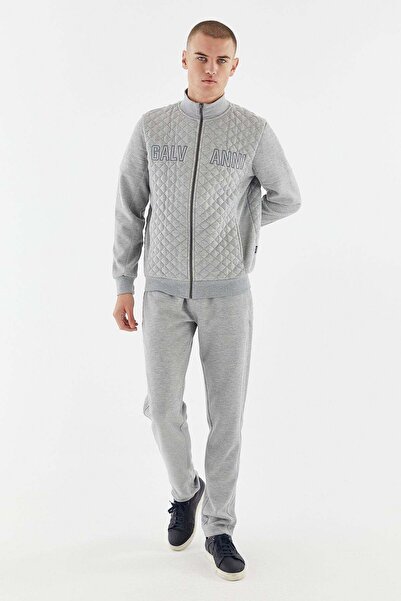 Galvanni Erkek Gri Eşofman Takımı - Daffa Grey Melange