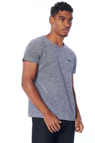 Galvanni Men's Navy Blue T-Shirt - Rave Navy Multi