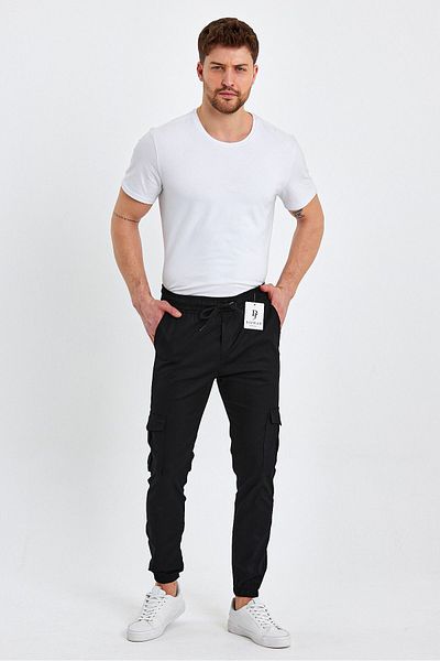 wamoss 2023 Yk12 - Slim Fit Elastic Waist and Leg Cargo Pants