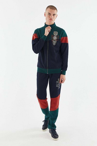 Galvanni Men's Dark Navy Blue Tracksuit Set - Zasi Dress Blues Multi