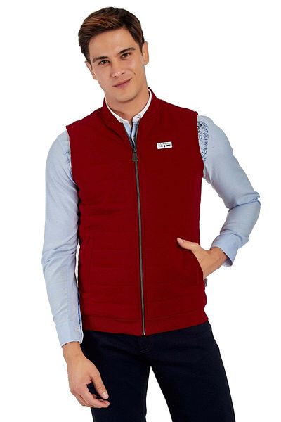 Galvanni Men's Dark Red Vest - Hıgu Dark Red