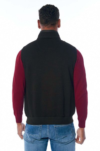 Galvanni Men's Black Vest - Farınok Black