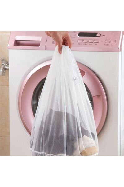 Eynel 3 Adet Ipli Çamaşır Yıkama Filesi, Kirli Temiz Elbise Kıyafet Torbası Asker Üniversite Yurt