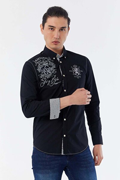 Galvanni Men's Black Shirt - Ivaz Black