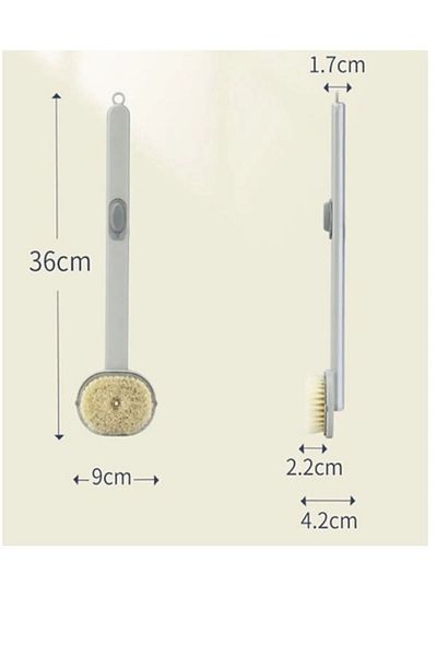 Elite Avm Shampoo Refillable Shower Brush with Soap Tank Body Shower Back Scrub Extra Soft Dead Skin Shooter