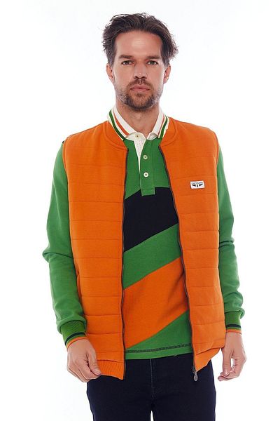 Galvanni Orange Men's Vest - Hıgu Hawaiian Sunset Design