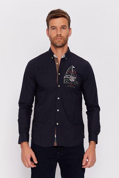 Galvanni Men's Dark Navy Blue Shirt - Santıza Dress Blues