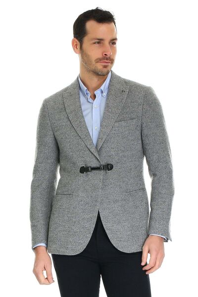 Galvanni Erkek Gri Ceket - Beatles Grey/multi