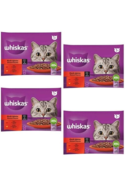 Whiskas Pouch Sos İçinde Sığırlı ve Tavuklu Yetişkin Kedi Konservesi 85gr (4'...