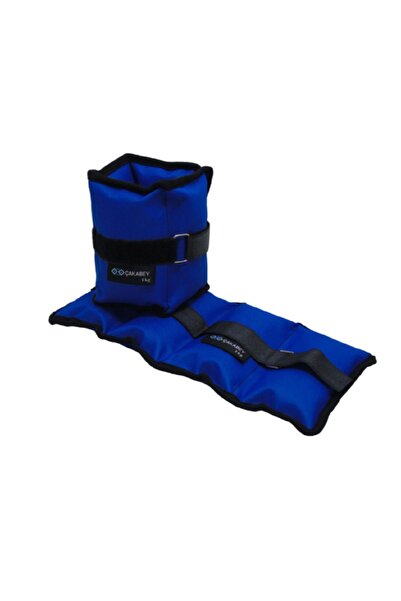 ÇAKABEY Вага для ніг і рук 1 кг + 1 кг (загалом 2 кг) Синій подвійний мішок з піском Фізична терапія Спорт Фітнес