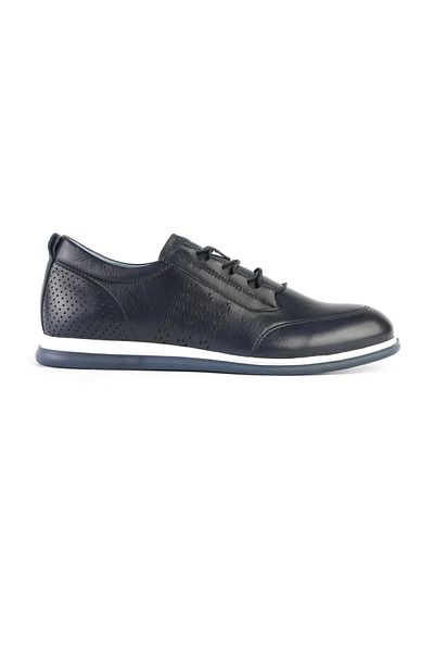 Libero Pantofi casual din piele albastru bleumarin pentru bărbați 3274