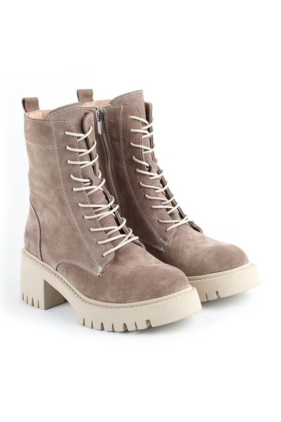 Libero L04.379 Süet Deri Kadın Bot Vizon