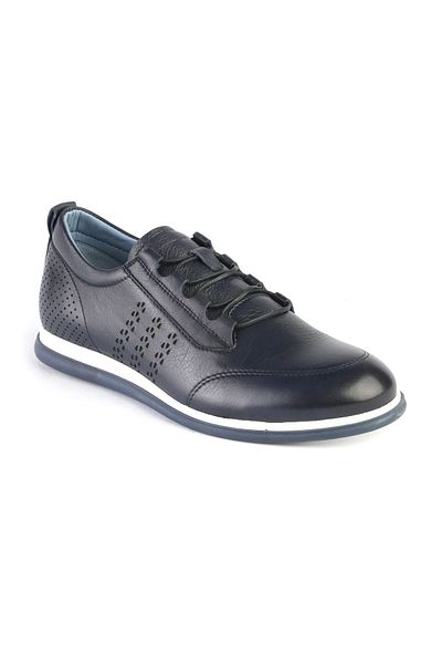 Libero Pantofi casual din piele albastru bleumarin pentru bărbați 3274