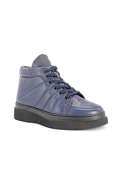 Libero L4621 Δερμάτινες Ανδρικές Μπότες Shearling Navy Blue