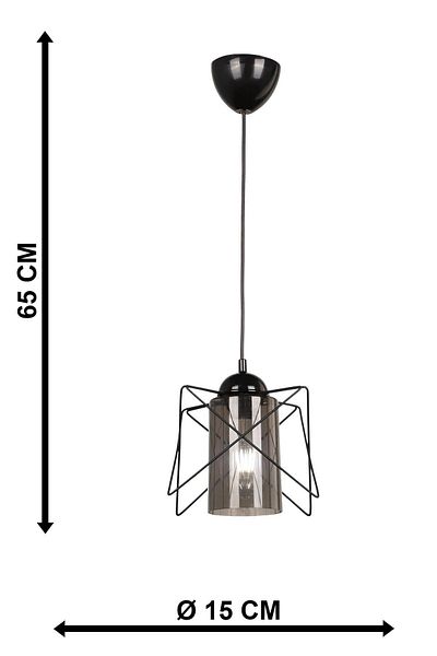 MHK Collection 3 Pieces Luxury Black Metal Smoked Mica Glass Living Room Kitchen Bathroom Bedroom Children's Room Entrance Chandelier