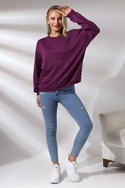 Endies موديل 20814 سويت شيرت كبير الحجم - برقوق