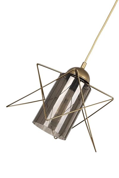 MHK Collection 2 Pieces Mica Glass Zigzag Retro Chandelier