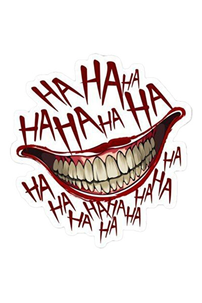 MegaSticker hahahhahshahhaha Sticker Motor, Kask, Laptop, Araba Sticker 14x13 cm