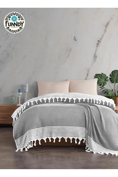 FUNNDY 200x230 Cm Double Pique - Antique Pattern Roman Series