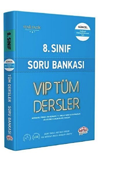 Editör Yayınevi Editör Yayınları 8.Sınıf Tüm Dersler Soru Bankası Mavi Kitap