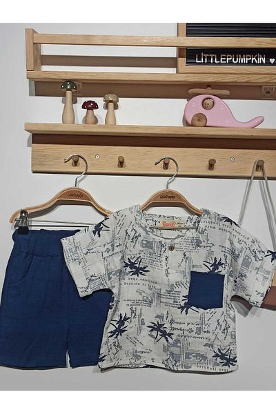 Snoop Kids Summer Pocketed Shorts Set for Baby and Child - Front Buttoned