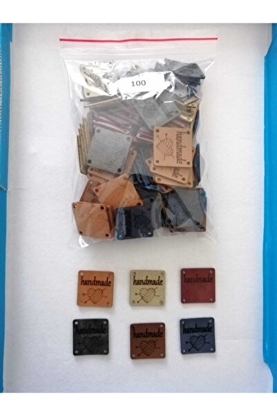 Sihirlihalka 100 Adet Deri Örgü Ve Hobi Handmade Etiketi (karışık Renk- Karemodel)