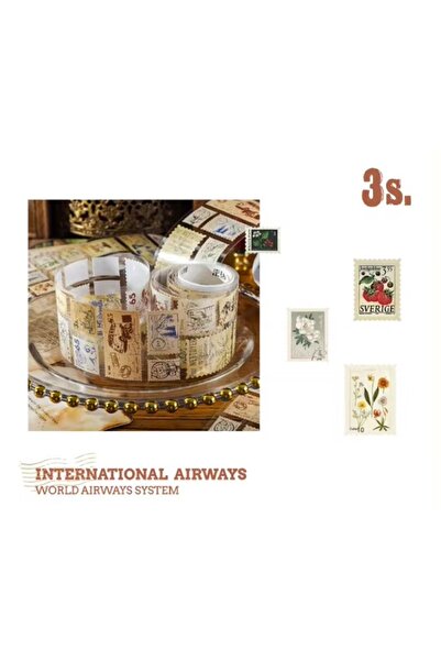 SF SCRAPBOOK KIRTASİYE Scrapbook Washi Journal Pul Sticker Rulo Pet Sticker T...