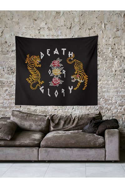 WALLHANG Death Or Glory Wall Cloth, Wall Carpet 150x130 cm, 70x50 cm