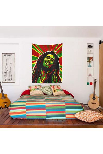 WALLHANG Bob Marley Wall Cloth, Wall Carpet 100x130 Cm