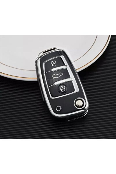 AYZ GARAGE Husă neagră pentru chei Audi Switchblade din material TPU