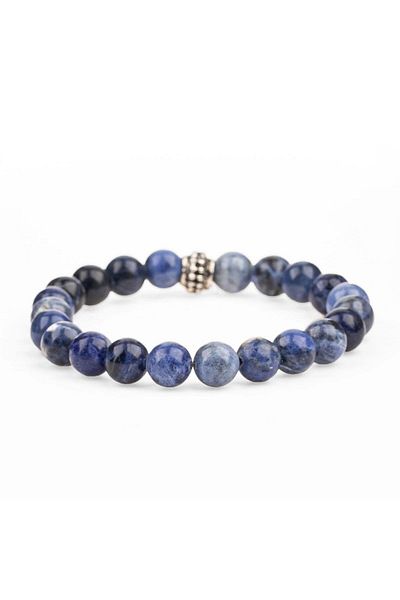 Zeynep Büyükbay 8mm Sphere Cut Sodalite Natural Stone Bracelet