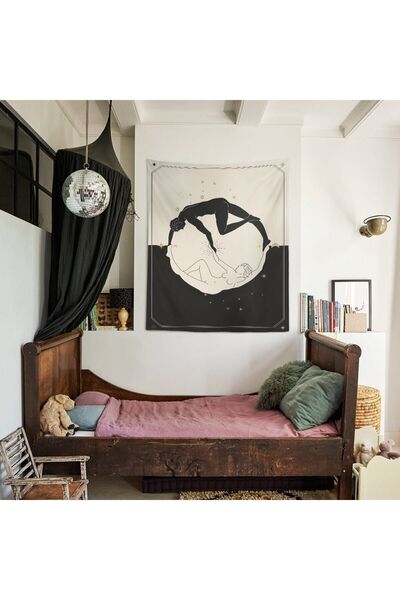 WALLHANG Yin Yang Lovers Duvar Örtüsü, Duvar Halısı 127 X 95 Cm