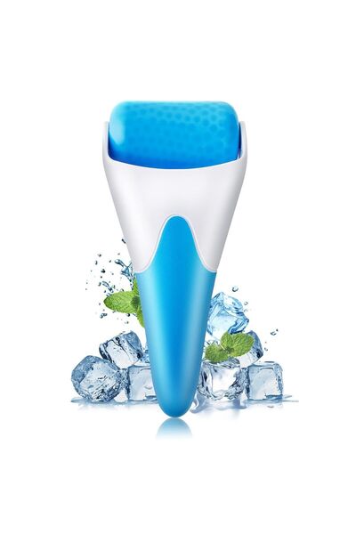 Welta Ice Roller Ice Roller Εργαλείο μασάζ ψύξης προσώπου και χτένα μασάζ ντους μπλε